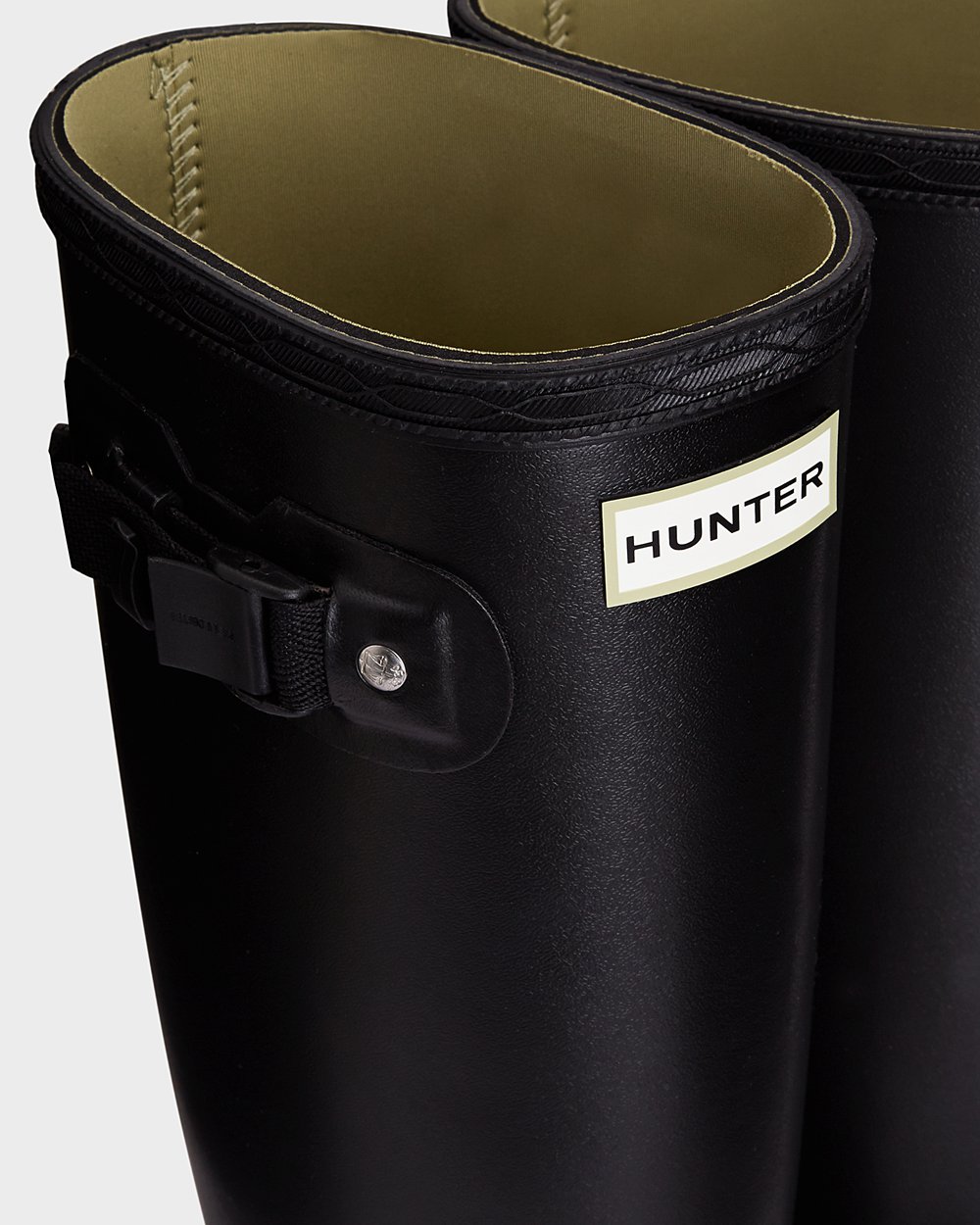 Women Hunter Norris Field Neoprene Lined | Tall Rain Boots Black | NZ-60327-KJUD